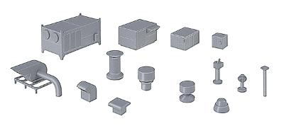 Walthers Cornerstone 3733 HO Scale Roof Details -- Kit