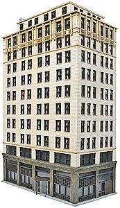 Walthers Cornerstone 3764 HO Scale Ashmore Hotel -- Kit - 8-5/8 x 4-7/16 x 13-7/8" 21.9 x 11.2 x 35.3cm