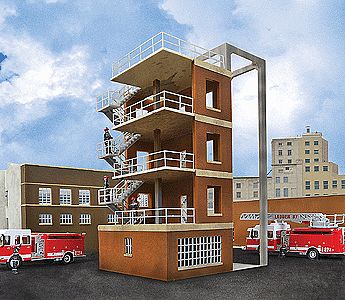 Walthers Cornerstone 3766 HO Scale Fire Department Drill Tower -- Kit - 4-1/8 x 3-7/16 x 7" 10.5 x 8.7 x 17.8cm