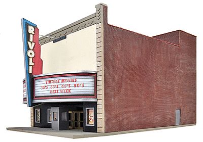 Walthers Cornerstone 3771 HO Scale Rivoli Theatre -- Kit - 6-1/8 x 9-3/4 x 7-1/2" 15.3 x 24.3 x 18.7cm