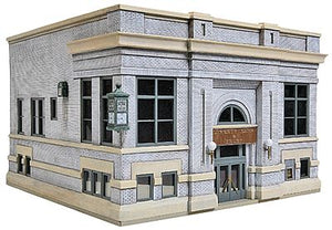 Walthers Cornerstone 3772 HO Scale Liberty Bank & Trust -- Kit - 6-9/16 x 7-11/16 x 5" 24.3 x 19.5 x 12.7cm