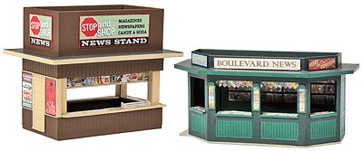 Walthers Cornerstone 3773 HO Scale Newsstands -- Kit pkg(2)