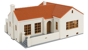 Walthers Cornerstone 3785 HO Scale Mission-Style Bungalow House -- Kit - 4-15/16 x 5-9/16 x 2-13/16" 12.5 x 14.1 x 7.1cm