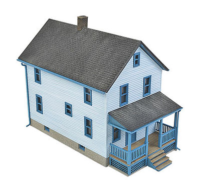 Walthers Cornerstone 3786 HO Scale Two-Story Frame House -- Kit - 5 x 2-1/2 x 4-1/16" 12.7 x 6.3 x 10.3cm