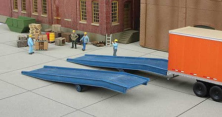 Walthers Cornerstone 4130 HO Scale Loading Ramps - pkg(2) -- Kit - 4-13/16 x 1-1/16 x 7/16" 12.2 x 2.6 x 1.1cm pkg(2)