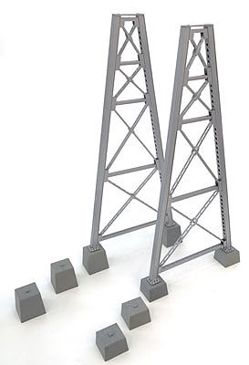 Walthers Cornerstone 4555 HO Scale Steel Railroad Bridge Tower Bent 2-Pack -- Kit