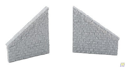 Walthers Cornerstone 4586 HO Scale Railroad Bridge Stone Wing Walls - Resin Casting -- One Each Left & Right; Approximately: 3-3/4 x 7/16 x 4" 9.5 x 1.1 x 10.1cm