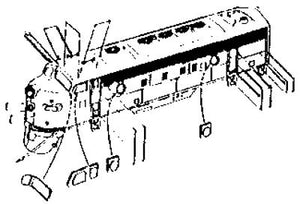 Walthers Cornerstone 822 HO Scale Diesel Dress-Up Kit -- Fits Athearn F7 and F9 A/B units (Blue Box)