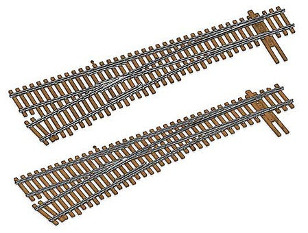 Walthers Track 83013 HO Scale Code 83 Nickel Silver DCC Friendly Number 4 Turnout -- Left Hand