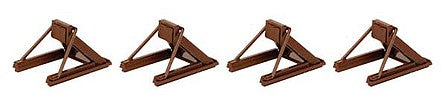 Walthers Track 83109 HO Scale Assembled Track Bumper 4-Pack -- Rust Brown