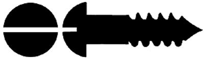 Walthers 1195 All Scale Brass or Brass-Plated Wood Screws pkg(24) -- #0; 3/8 x .060" .95 x .15cm