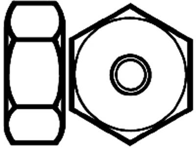 Walthers 1252 All Scale Brass Hex Nuts pkg(12) -- 1-72; .062 x 7/64" .16 x .28cm