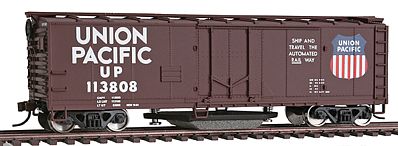 Walthers Trainline 1756 HO Scale 40' Plug-Door Track Cleaning Boxcar - Ready to Run -- Union Pacific(R) (Boxcar Red, white; Large Logo)