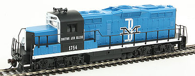 Walthers Trainline 451 HO Scale EMD GP9M - Standard DC -- Boston & Maine #1754 (blue, black, white)