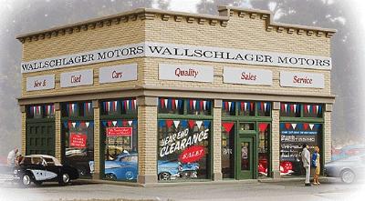 Walthers Trainline 805 HO Scale Wallschlager Motors -- Assembled - 5-1/4 x 5 x 3-1/2" 13.3 x 12.7 x 8.8cm