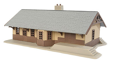 Walthers Trainline 904 HO Scale Iron Ridge Station -- Kit - 8-1/4 x 4-3/4 x 2-3/4" 20.9 x 12 x 6.9cm