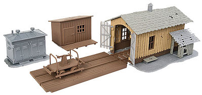 Walthers Trainline 909 HO Scale Trackside Tool Buildings -- Kit