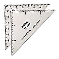 Zona Tools 37433 3" Stainless Steel Triangle Ruler (.022 Thick)