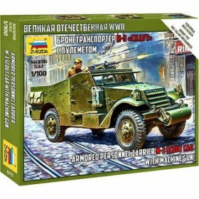 Zvezda 6273 1/100 M3 Scout Car w/Machine Gun (Snap)